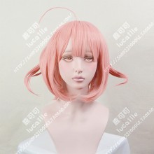 Magical Girl Ore I Am a Magical Girl Saki Uno Coral Red Mix Pink Short Cosplay Party Wig