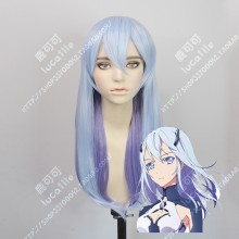 BEATLESS Lacia Sky Blue Cover Purple 60cm Straight Cosplay Party Wig