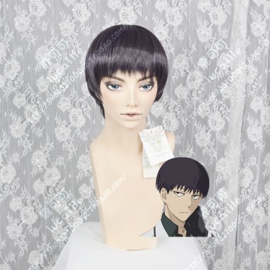 Tokyo Ghoul Kuki Urie Plum Mix Black Short Cosplay Party Wig