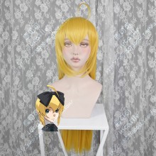 Calamity of a Zombie Girl Alma V Straight 80cm Jaune Brillant Cosplay Party Wig