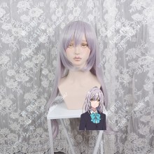 Iroduku: The World in Colors Hitomi Tsukishiro LightGrey Mix Lavender 80cm Stay Hair Style Cosplay Party Wig