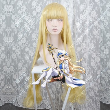 Goblin Slayer Priestess Mixgolden 100cm Curly Cosplay Patry Wig