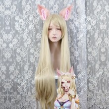 League of Legends K/DA Ahri Ivory Mix Gloden 100cm Wavy Cosplay Party Wig