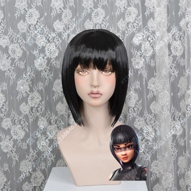 Fortnite ShadowOps Skin Nature Black Short Cosplay Party Wig