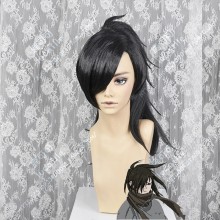 Dororo Hyakkimaru Black With Short 50cm Ponytail Cosplay Party Wig