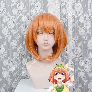 The Quintessential Quintuplets Yotsuba Nakano Orange Short Cosplay Party Wig