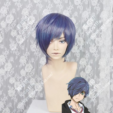 SARAZANMAI Toi Kuji New Version Pannsy Mix Cobalt Blue Short Cosplay Party Wig
