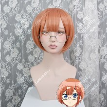 We Never Learn Ogata Rizu Orange Mix Pink Short Cosplay Party Wig