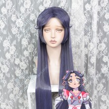 SARAZANMAI Sara Azuma Pannsy Mix Iron Blue Cener Parting Bang Style 100cm Straight Cosplay Party Wig