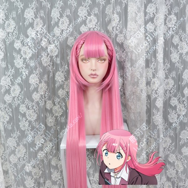 pink wig 100cm