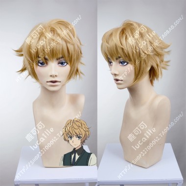 Lord El-Melloi II Case Files Svin Glascheit Sunset Mix Tan Short Cosplay Party Wig