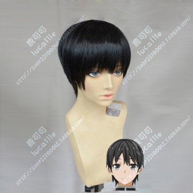 ORESUKI Are you the only one who loves me? Kisaragi Amatsuyu Black Short Cosplay Party Wig