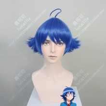 Welcome to Demon School! Iruma-kun Iruma Suzuki Blue Stay Hair Style Cosplay Party Wig