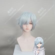 Darwin's Game Sui Silver Gradient Gray Shrot Cosplay Party Wig