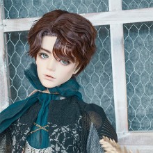Partial Distribution Type Fluffy Short Wig "Idol" Color Chocolate
