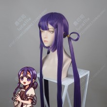 Jibaku Shounen Hanako-kun Aoi Akane Purple Circular Ponytail Style Cosplay Party Wig