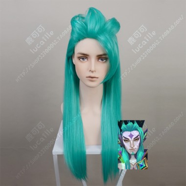 League of Legends Rakan Star Green Fullback Style 70cm Cosplay Party Wig