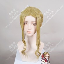 Jibaku Shounen Hanako-kun Sakura Nanamine Antique Gold Long Sideburn Cosplay Party Wig
