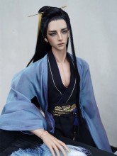 The ancient times Black Hand-make style BJD wig