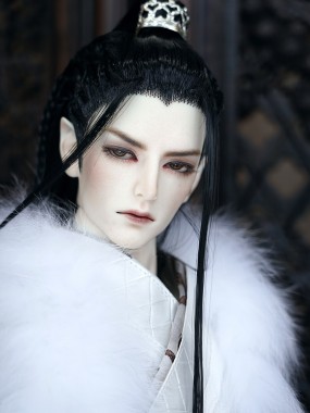 The ancient times Black Hand-make style BJD wig